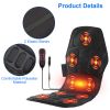 Full Body Massage Chair Pad with Heat Multifunctional Back Massager with Pinpoint Massage Vibration Timer for Home Office Car Use