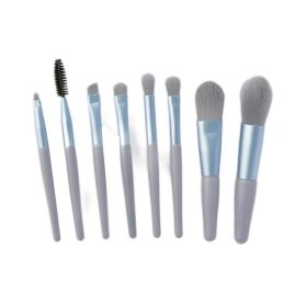 8 PCS Soft Hair Mini Matte Makeup Brush Set Portable Eyeshadow Brush Blush Brush Full Set of Makeup Tools