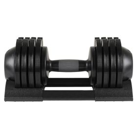 52LBS Adjustable dumbbell steel and plastic(Rubber coated dumbbell)
