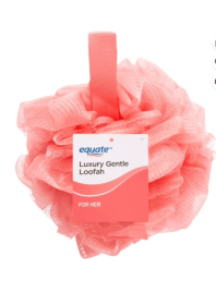 Equate Beauty Women's Exfoliating Bath Loofah, Mesh Netting Body Scrubber, Multiple Colors, 1 Count