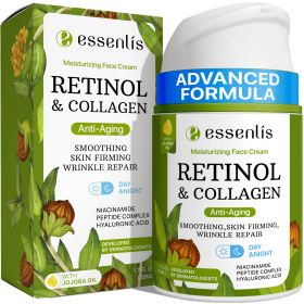 Retinol Cream for Face Anti Aging Face Moisturizer with Collagen & Hyaluronic Acid Day & Night Face Cream for Women and Men