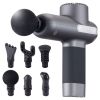 Mini Massage Gun, Percussion Muscle Massage Gun for Athletes - with 5 Speed Levels & 6 Massage Heads, 7.4V 2500mAh Batteries