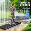 Walking Pad, Under Desk Treadmill with Incline, Working Walking Jogging Machine for Home Office, 265 Lbs Capacity 2.5HP Portable Walking Pad