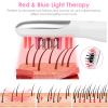 Electric Scalp Massage Comb Microcurrent Hair Brush Handheld Head Scratcher Massager Hair Oil Applicator with Vibration Micro-Current Mode Red & Blue
