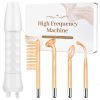 High Frequency Wand 'C Violet Portable Skin Therapy Machine for Anti-Aging - Skin Tightening - Wrinkle Reducing - Dark Circles - 4 in 1