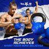 Kettlebell, 5-100 LB Vinyl Coated Cast Iron Strength Training Kettlebells for Home Gym Exercises, Fitness, Full Body Workout Equipment, Push Ups