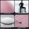 Yoga and Pilates Ball,4 Sizes Gym Ball for Fitness, Yoga, Workout, Pregnancy and Physical Therapy,Quick Pump Included
